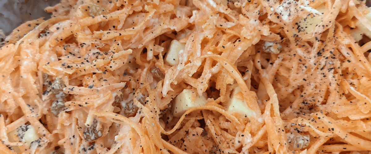 raw shredded carrot slaw apple raisin