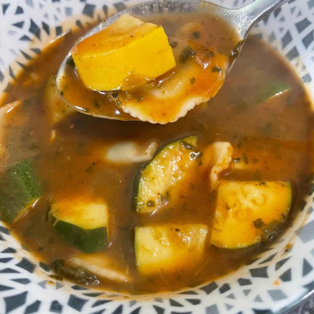 ravioli veggie fall soup