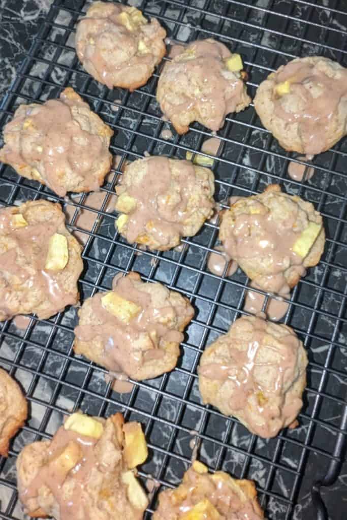 glazed with cinnamon apple cider glaze wassail soft fruit cookies