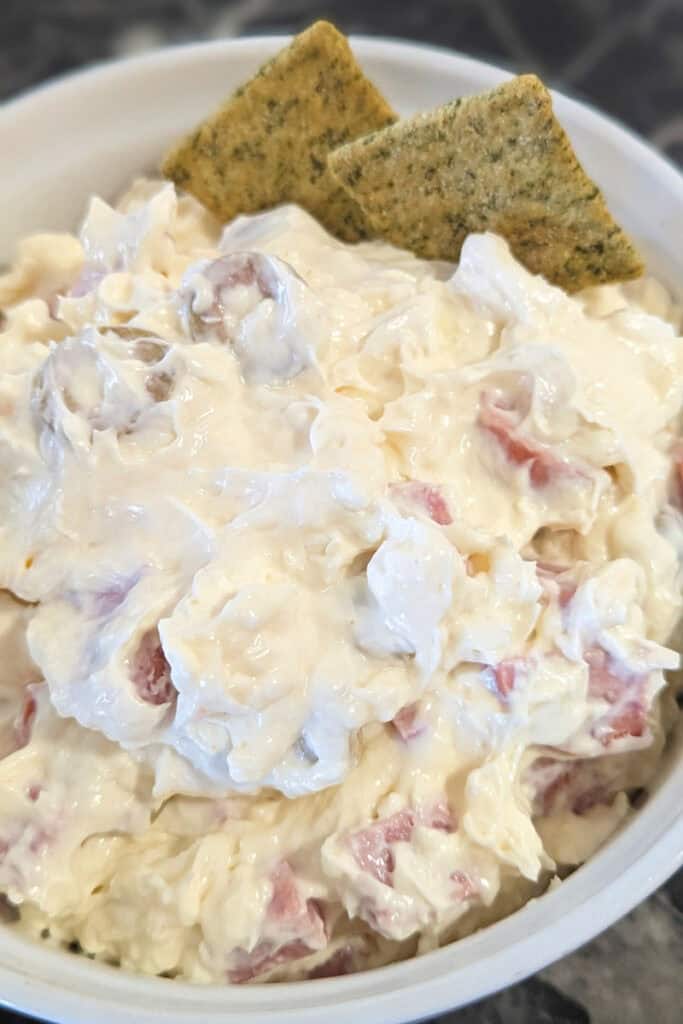 Classic Cream Cheese Holiday Dip With Olives & Pepperoni A Cents For