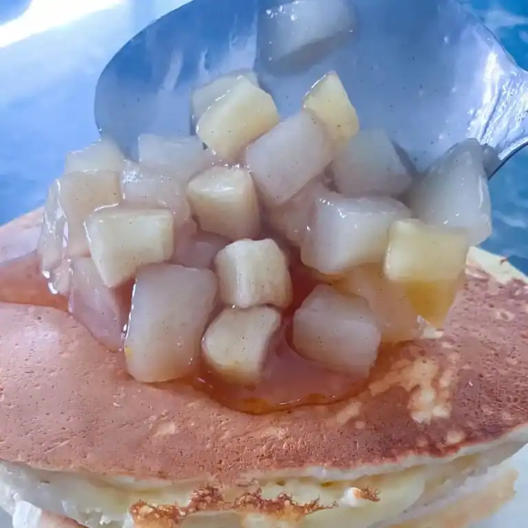 apple cinnamon pear compote pancake topping