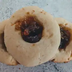 christmas mincemeat butter thumbprint cookies baking recipe