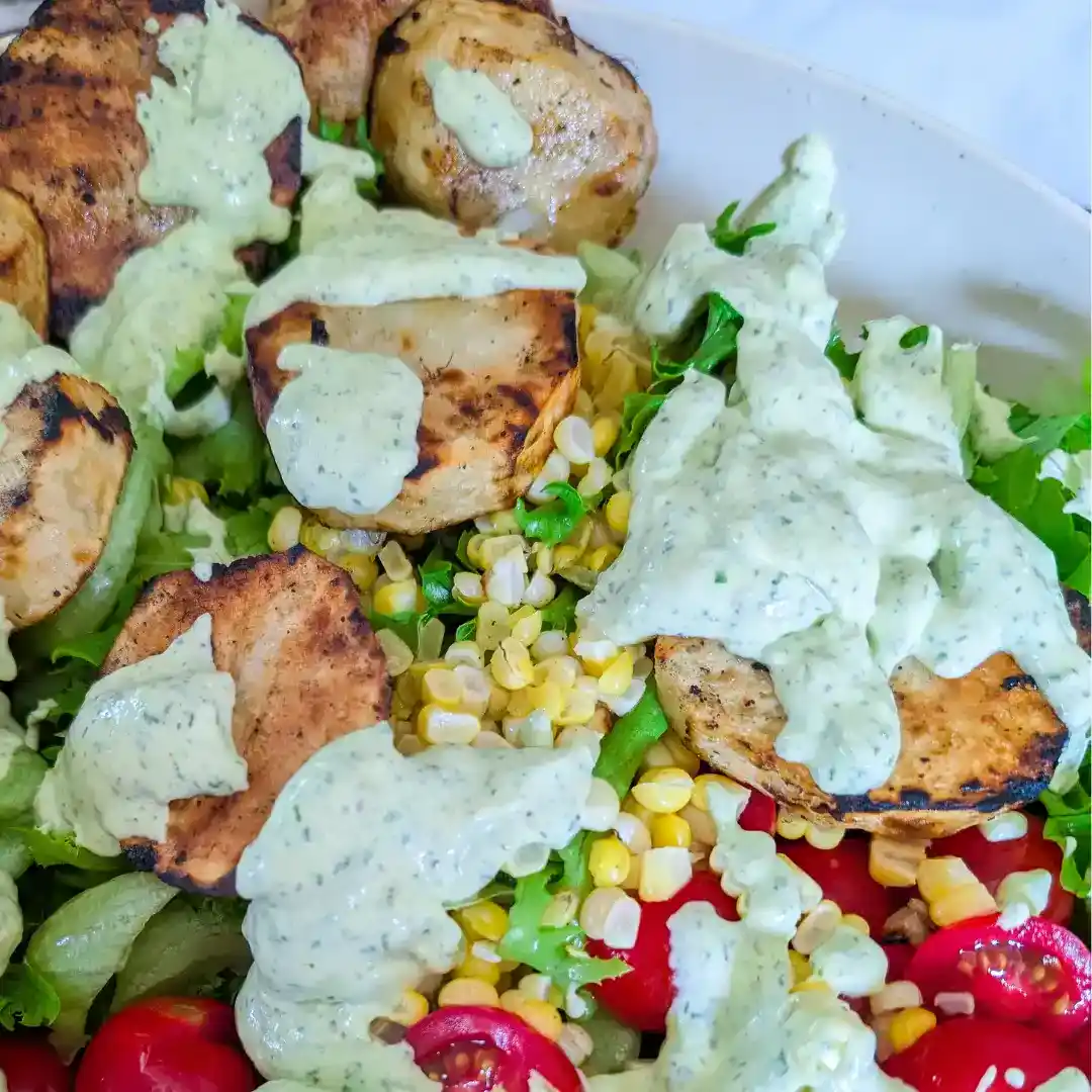 High-Protein Green Goddess Dressing with Cottage Cheese - Cents For Cookery